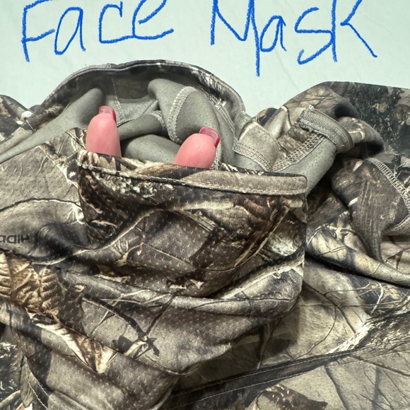Huntworth Camouflage Women's Quarter-Zip Hoodie with Built-In Face Mask Size M - Picture 6 of 11